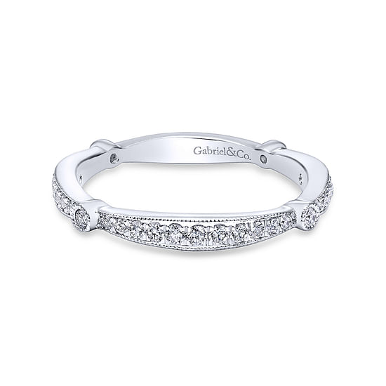 Gabriel - 14K White Gold Matching Wedding Band