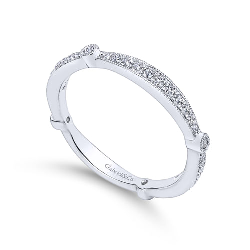 14K White Gold Matching Wedding Band