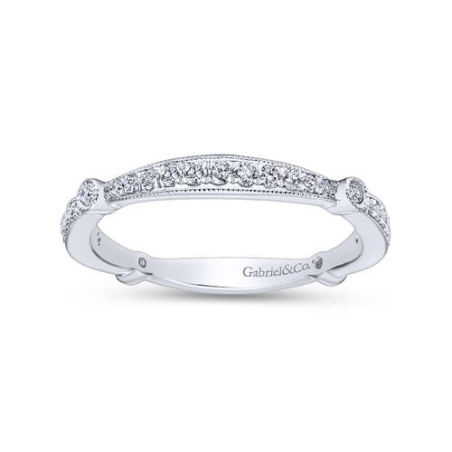 14K White Gold Matching Wedding Band