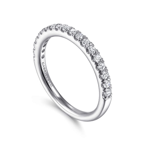14K White Gold Matching Wedding Band