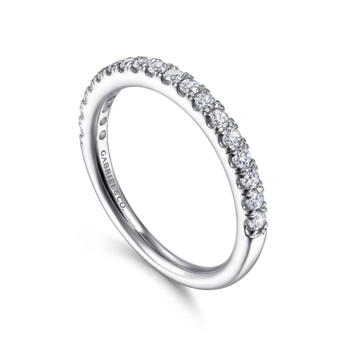 14K White Gold Matching Wedding Band