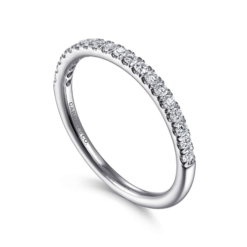 14K White Gold Matching Wedding Band