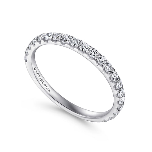 14K White Gold Matching Wedding Band