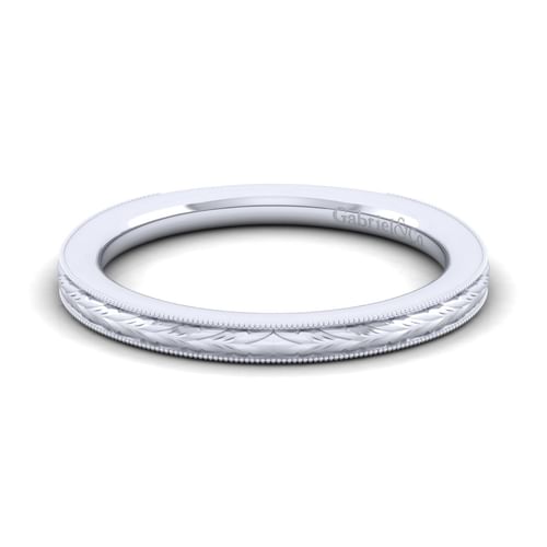 14K White Gold Matching Wedding Band