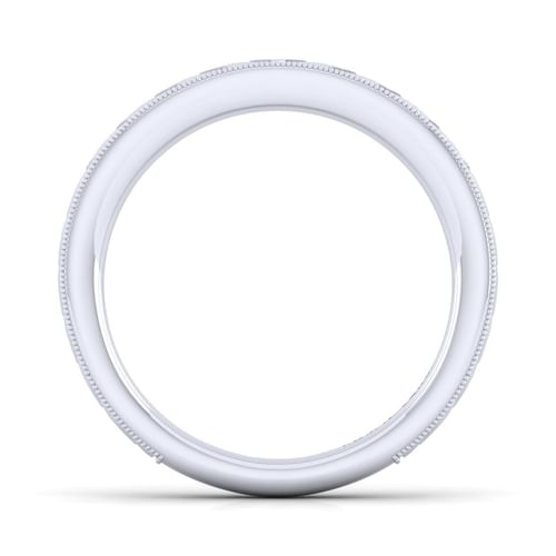 14K White Gold Matching Wedding Band