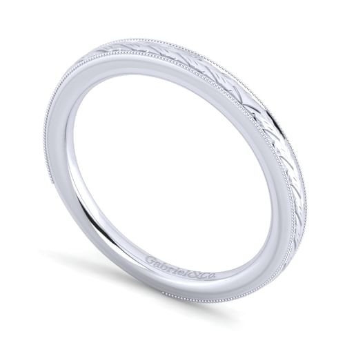 14K White Gold Matching Wedding Band