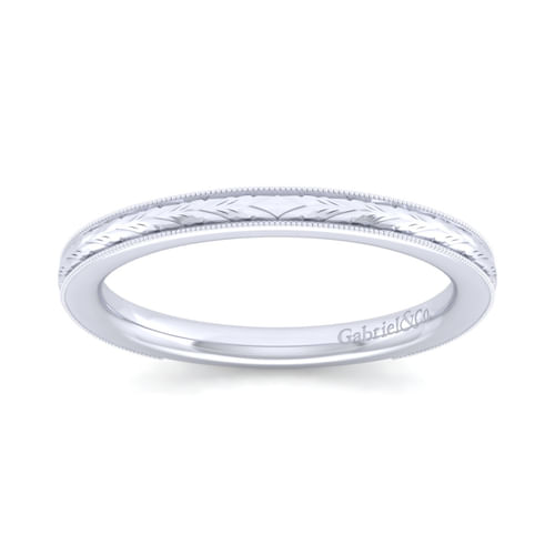 14K White Gold Matching Wedding Band