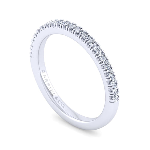14K White Gold Matching Wedding Band