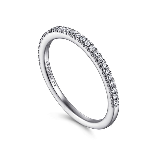 14K White Gold Matching Wedding Band