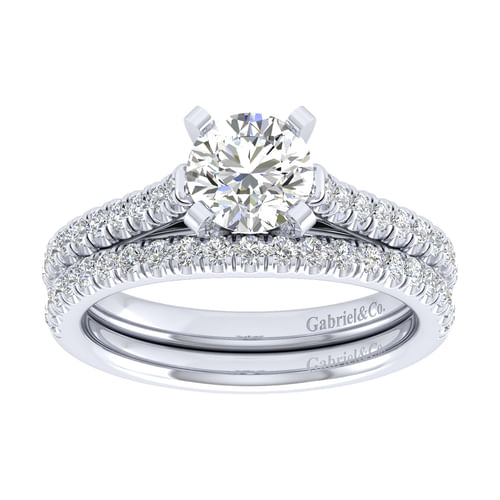 14K White Gold Matching Wedding Band