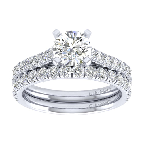 14K White Gold Matching Wedding Band