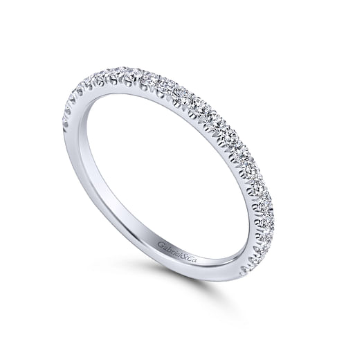 14K White Gold Matching Wedding Band