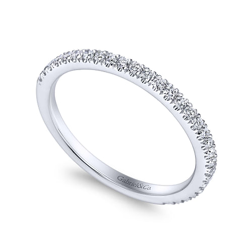 14K White Gold Matching Wedding Band