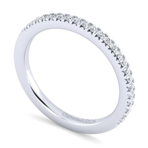 14K White Gold Matching Wedding Band