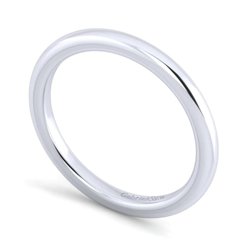 14K White Gold Matching Wedding Band