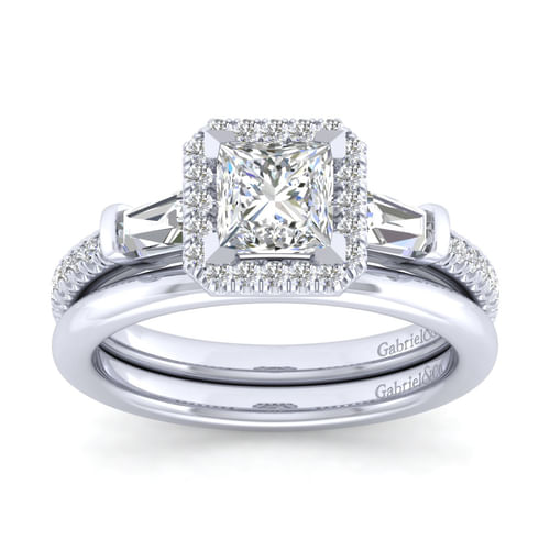 14K White Gold Matching Wedding Band