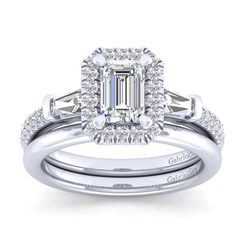 14K White Gold Matching Wedding Band