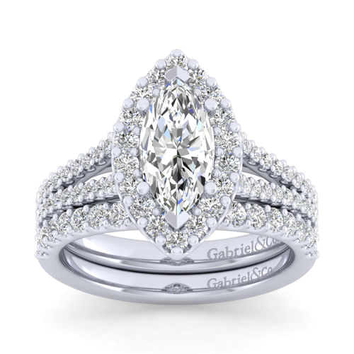 14K White Gold Matching Wedding Band
