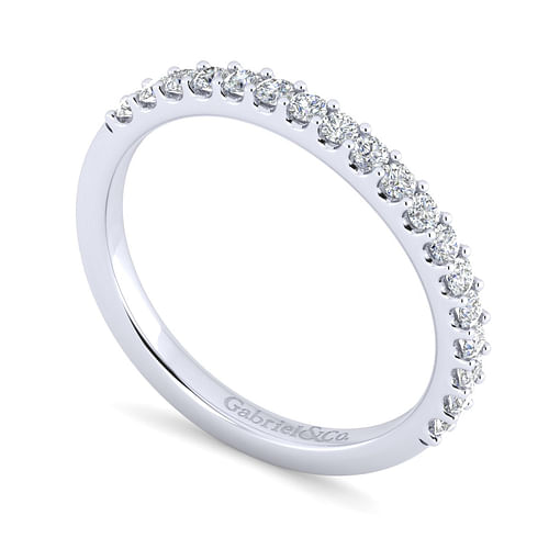 14K White Gold Matching Wedding Band