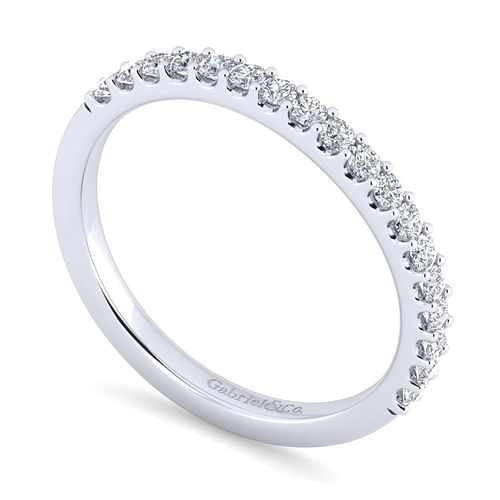 14K White Gold Matching Wedding Band