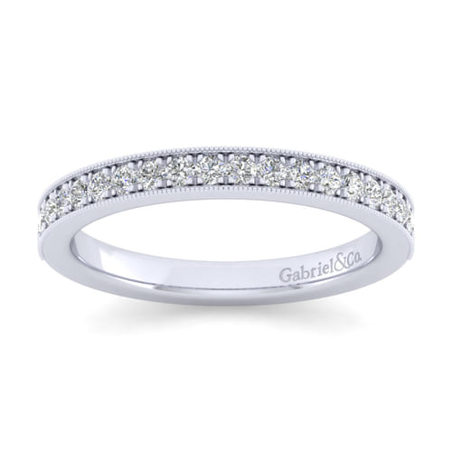 14K White Gold Matching Wedding Band