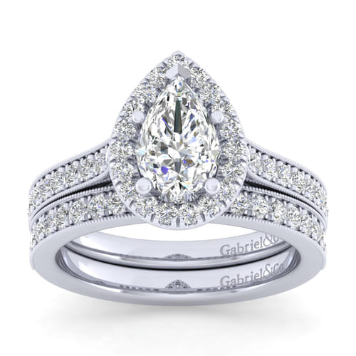 14K White Gold Matching Wedding Band