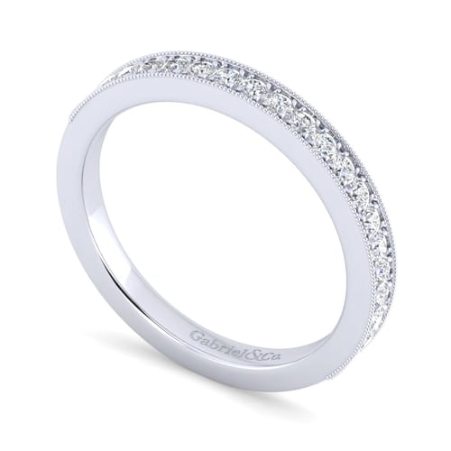 14K White Gold Matching Wedding Band