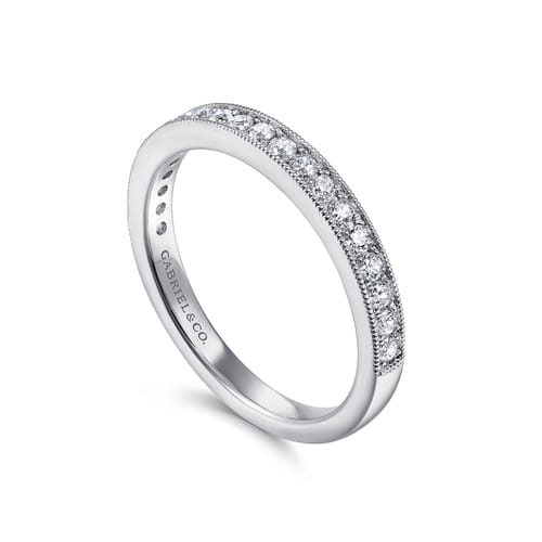 14K White Gold Matching Wedding Band