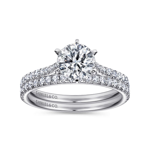 14K White Gold Matching Wedding Band