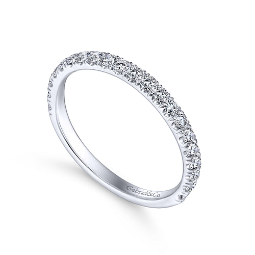 14K White Gold Matching Wedding Band