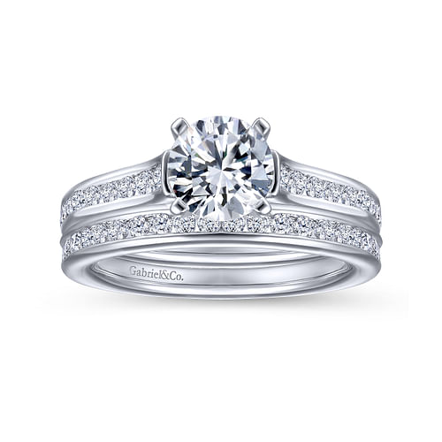 14K White Gold Matching Wedding Band