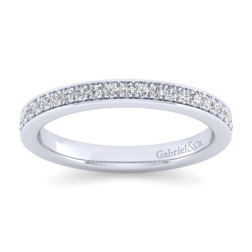 14K White Gold Matching Wedding Band