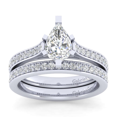 14K White Gold Matching Wedding Band 14K White Gold Matching Wedding Band