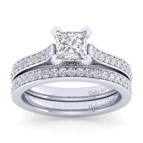 14K White Gold Matching Wedding Band