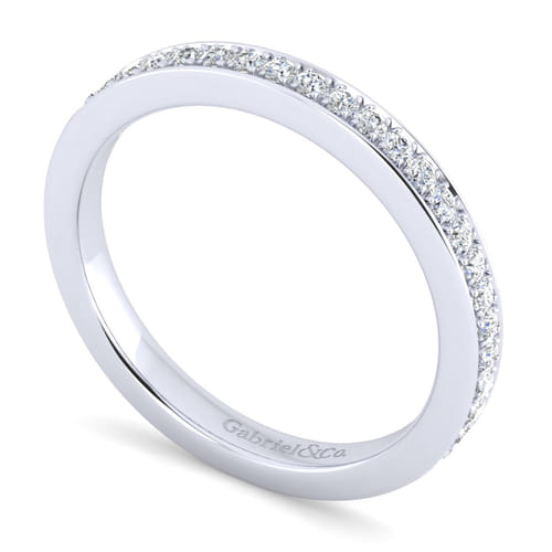 14K White Gold Matching Wedding Band