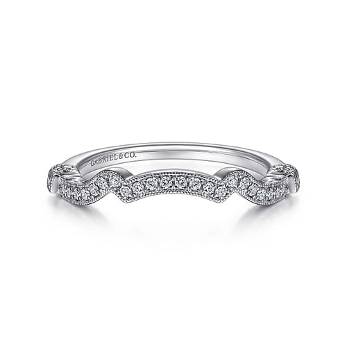 14K White Gold Matching Wedding Band