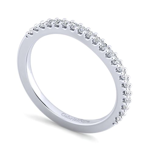 14K White Gold Matching Wedding Band