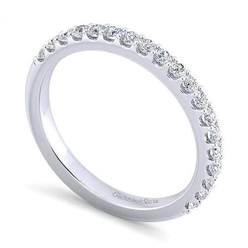 14K White Gold Matching Wedding Band