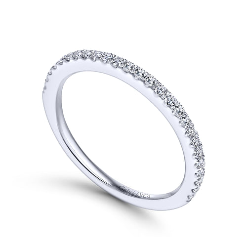 14K White Gold Matching Wedding Band