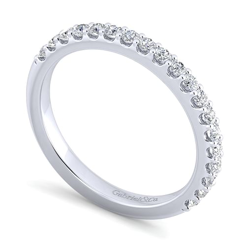 14K White Gold Matching Wedding Band