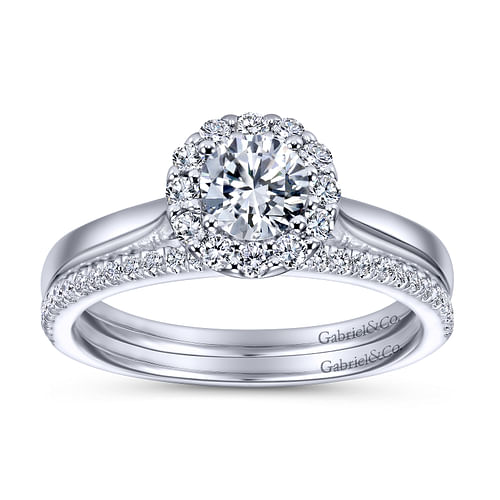 14K White Gold Matching Wedding Band