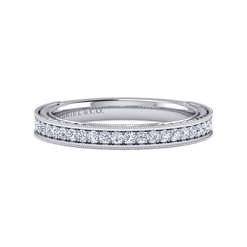 14K White Gold Matching Wedding Band