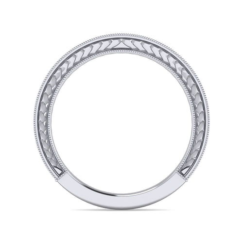 14K White Gold Matching Wedding Band