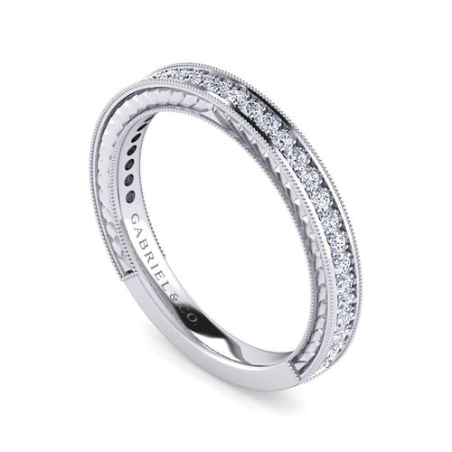 14K White Gold Matching Wedding Band