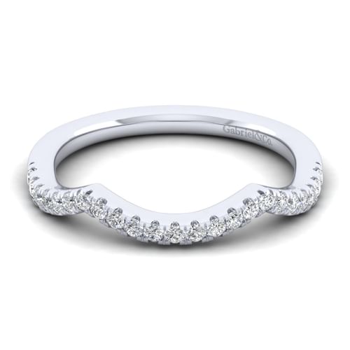 14K White Gold Matching Wedding Band