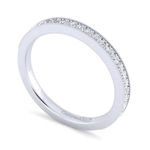 14K White Gold Matching Wedding Band
