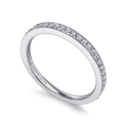 14K White Gold Matching Wedding Band