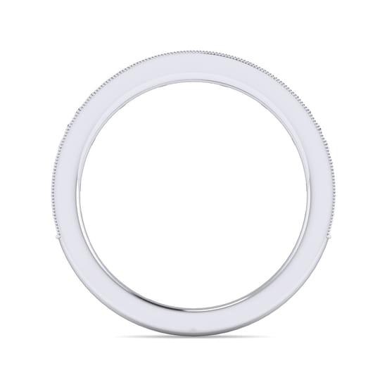 14K White Gold Matching Wedding Band angle 2