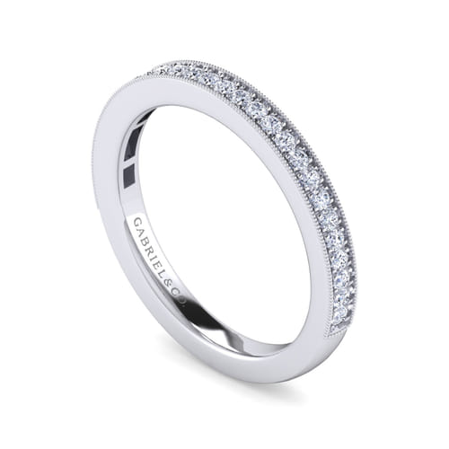 14K White Gold Matching Wedding Band
