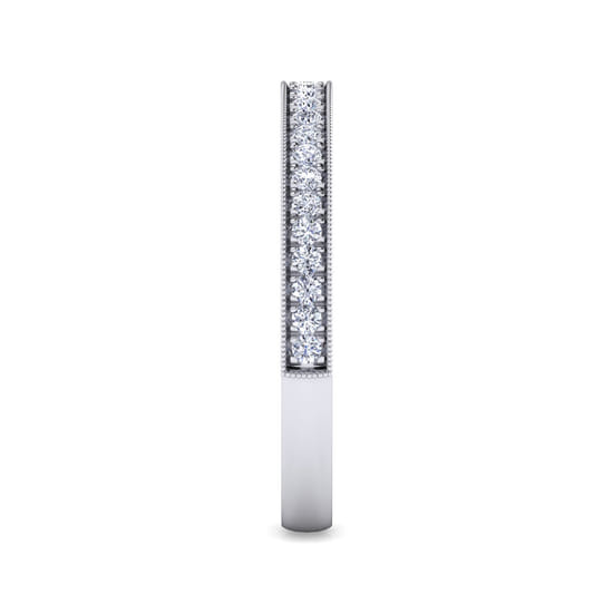 14K White Gold Matching Wedding Band angle 5